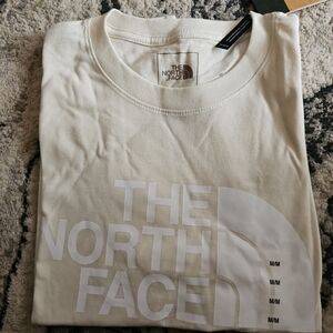 The North Face White DuneT-Shirt with White Logo Medium